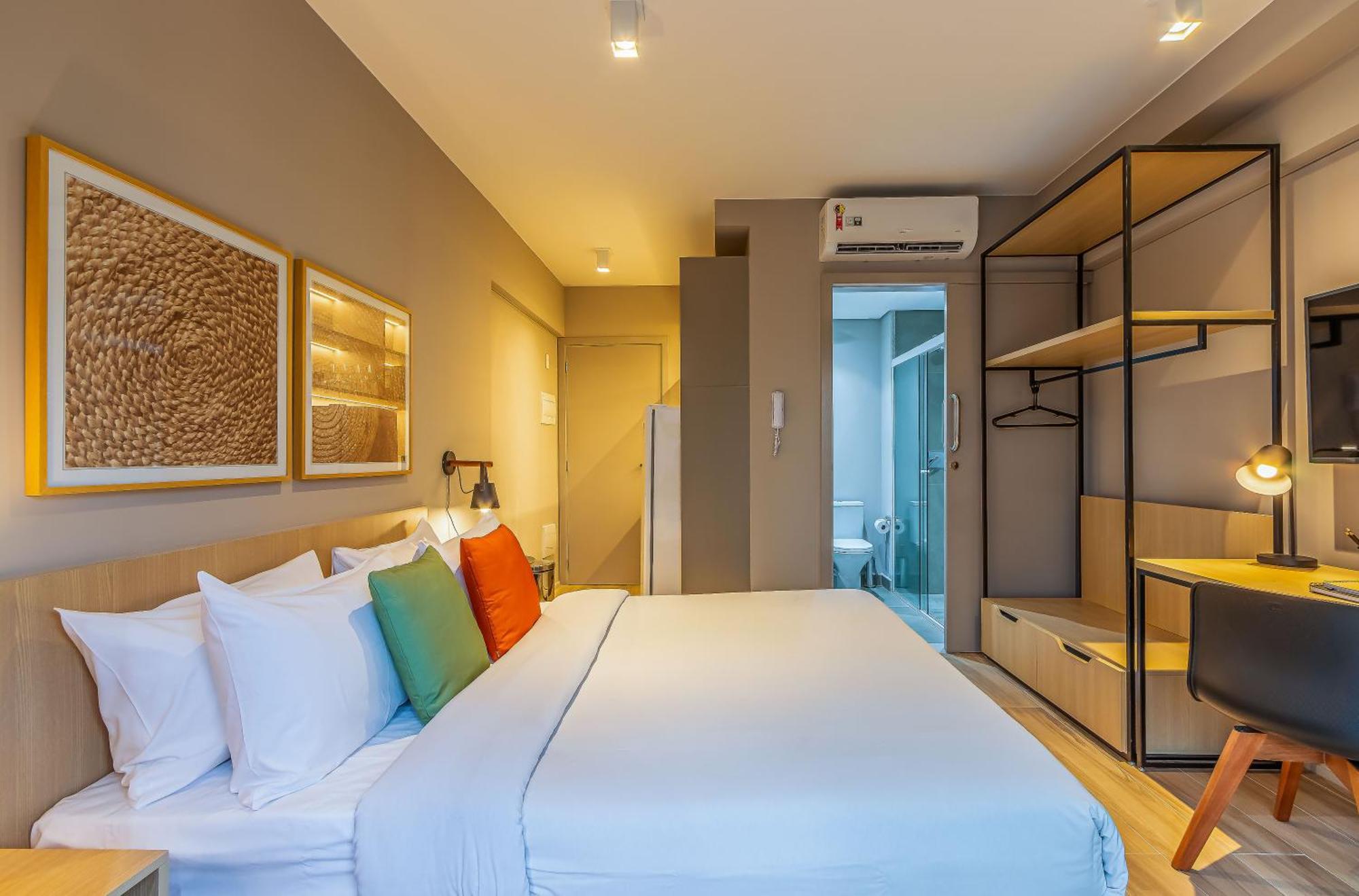 סאו פאולו Apartamentos Proximos Ao Masp E A Metros Da Estacao Consolacao E Avenida Paulista - Next Haddock חדר תמונה